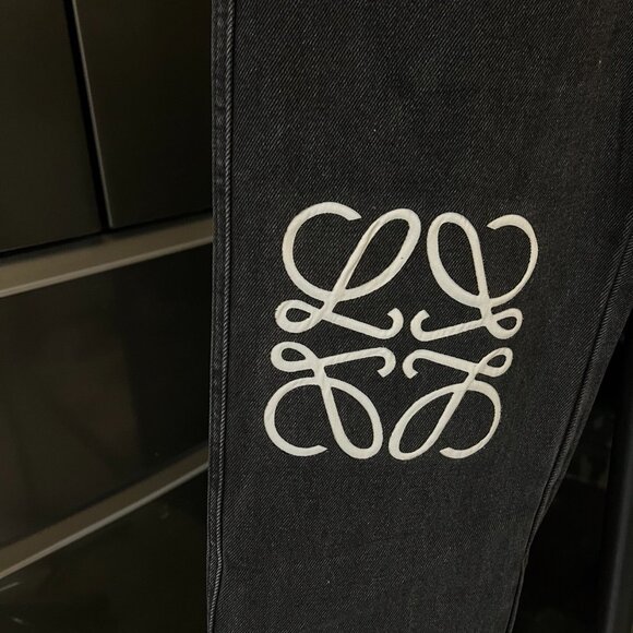 Loewe Anagram Black Jeans Unisex - Picture 7 of 7
